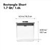 imageOXO Steel POP Container Short Rectangle 17 Qt for Brown Sugar Dried Beans and MoreGrey17 QT16 L