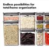 imageOXO Steel POP Container Short Rectangle 17 Qt for Brown Sugar Dried Beans and MoreGrey17 QT16 L