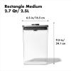 imageOXO Steel POP Container Short Rectangle 17 Qt for Brown Sugar Dried Beans and MoreGrey27 QT26 L