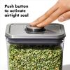 imageOXO Steel POP Container Short Rectangle 17 Qt for Brown Sugar Dried Beans and MoreGrey27 QT26 L