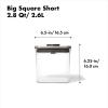 imageOXO Steel POP Container Short Rectangle 17 Qt for Brown Sugar Dried Beans and MoreGrey28 QT26 L