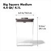 imageOXO Steel POP Container Short Rectangle 17 Qt for Brown Sugar Dried Beans and MoreGrey44 QT42 L