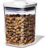 imageOXO Good Grips Pet POP Container  60 Qt57 L with Half Scoop Ideal for up to 65lbs of Dog Food or 45lbs of Cat Food Airtight Dog and Cat Food Storage Container BPA Free ClearPet POP 11 Qt