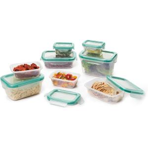 imageOXO Good Grips Smart Seal Leakproof Plastic Airtight Food Storage Container Set16 Piece