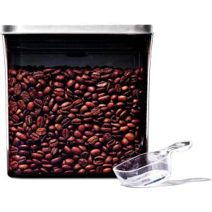 imageOXO Steel POP Container Short Rectangle 17 Qt for Brown Sugar Dried Beans and MoreGrey17 QT Coffee Container