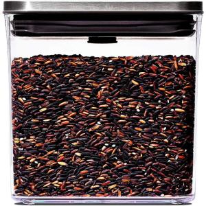 imageOXO Steel POP Container Short Rectangle 17 Qt for Brown Sugar Dried Beans and MoreGrey17 QT16 L