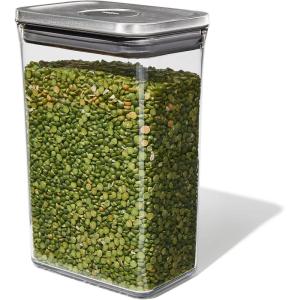 imageOXO Steel POP Container Short Rectangle 17 Qt for Brown Sugar Dried Beans and MoreGrey27 QT26 L