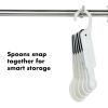 imageOXO Good Grips 6Piece Plastic Measuring Spoons with Scraper WhiteWhite
