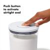imageOXO Good Grips Round POP Container  Large 52 Qt for flour sugar cereal and more  Airtight Food Storage  BPA Free  Dishwasher Safe  Clear BodyWhiteMedium  33 Qt