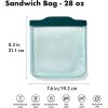 imageOXO Good Grips Silicone Reusable Bag  StandUp Half Gallon 64 oz  LagoonLagoon