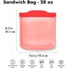 imageOXO Good Grips Silicone Reusable Bag  StandUp Half Gallon 64 oz  LagoonWatermelon
