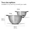 imageOXO Good Grips Stainless Steel Colander 3 qt and 5 qt Capacities Strainer with NonSlip Handles Kitchen Colander for Pasta and Vegetables Nesting Stainless Steel Strainer and Sieve5 Qt Stainless Steel Colander