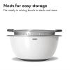 imageOXO Good Grips Stainless Steel Colander 3 qt and 5 qt Capacities Strainer with NonSlip Handles Kitchen Colander for Pasta and Vegetables Nesting Stainless Steel Strainer and Sieve5 Qt Stainless Steel Colander