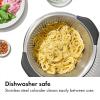 imageOXO Good Grips Stainless Steel Colander 3 qt and 5 qt Capacities Strainer with NonSlip Handles Kitchen Colander for Pasta and Vegetables Nesting Stainless Steel Strainer and Sieve5 Qt Stainless Steel Colander