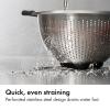 imageOXO Good Grips Stainless Steel Colander 3 qt and 5 qt Capacities Strainer with NonSlip Handles Kitchen Colander for Pasta and Vegetables Nesting Stainless Steel Strainer and Sieve5 Qt Stainless Steel Colander