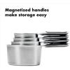 imageOXO Good Grips Stainless Steel Measuring Cups and Spoons 8Piece Set 4 Cups and 4 SpoonsCups
