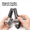 imageOXO Good Grips Stainless Steel Measuring Cups and Spoons 8Piece Set 4 Cups and 4 SpoonsSet