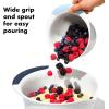 imageOXOplastic Good Grips 3Piece Mixing Bowl Set  Blueberry Jam ampamp Seltzer Handles47 LITERS LargeBlueberryJamSeltzer