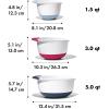 imageOXOplastic Good Grips 3Piece Mixing Bowl Set  Blueberry Jam ampamp Seltzer Handles47 LITERS LargeBlueberryJamSeltzer