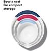 imageOXOplastic Good Grips 3Piece Mixing Bowl Set  Blueberry Jam ampamp Seltzer Handles47 LITERS LargeBlueberryJamSeltzer