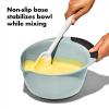 imageOXOplastic Good Grips 3Piece Mixing Bowl Set  Blueberry Jam ampamp Seltzer Handles47 LITERS LargeCadet BlueTower GrayJade