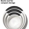 imageOXOplastic Good Grips 3Piece Mixing Bowl Set  Blueberry Jam ampamp Seltzer Handles47 LITERS LargeWhiteBlack