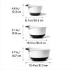 imageOXOplastic Good Grips 3Piece Mixing Bowl Set  Blueberry Jam ampamp Seltzer Handles47 LITERS LargeWhiteBlack