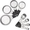 imageOXO Good Grips Stainless Steel Measuring Cups and Spoons 8Piece Set 4 Cups and 4 SpoonsSet