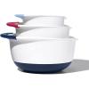 imageOXOplastic Good Grips 3Piece Mixing Bowl Set  Blueberry Jam ampamp Seltzer Handles47 LITERS LargeBlueberryJamSeltzer