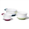 imageOXOplastic Good Grips 3Piece Mixing Bowl Set  Blueberry Jam ampamp Seltzer Handles47 LITERS LargeRedGreenBlue