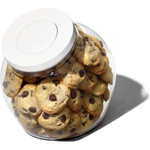 imageOXO Good Grips 30 Qt POP Medium Cookie Jar  Airtight Food Storage  for Snacks and More White and ClearMedium Jar  3 Qt Pack of 8