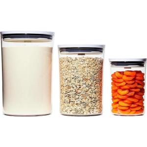 imageOXO Good Grips Round POP 203 Piece Graduated Set 15 33 52 qt included White3 pack  15  33  52 qt