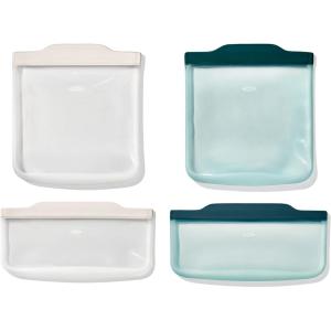 imageOXO Good Grips Silicone Reusable Bags  4 Piece Lunch Set  OatLagoonLunch Set