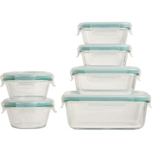 imageOXO Good Grips Smart Seal Airtight Container 12 Piece Glass Container Set12Piece