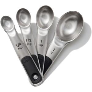 imageOXO Good Grips Stainless Steel Measuring Cups and Spoons 8Piece Set 4 Cups and 4 SpoonsSpoons