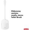 imageOXO Good Grips Compact Toilet Brush ampamp Canister Toilet Bowl Brush and Holder with Automatic Canister Door Bathroom and Small Spaces Cleaning Supplies Essential1 Count Pack of 2