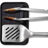 imageOXO Good Grips Grilling Tools 3pc SetTongs Turner Rest Black3pc Set  Tongs  Turner and Tool Rest