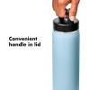 imageOXO Strive 40 oz Insulated Bottle with Handled Lid  Rose QuartzTopaz Blue