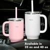 imageOXO Strive XL Tumbler with Handle  32 oz  Rose QuartzBlue Topaz