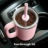 imageOXO Strive XL Tumbler with Handle  32 oz  Rose QuartzBlue Topaz