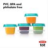 imageOXO Tot Baby Blocks Freezer Storage Containers Teal 4 OzTeal