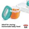 imageOXO Tot Baby Blocks Freezer Storage Containers Teal 4 OzTeal