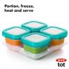 imageOXO Tot Baby Blocks Freezer Storage Containers Teal 4 OzTeal