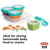 imageOXO Tot Baby Blocks Freezer Storage Containers Teal 4 OzTeal