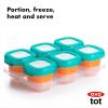 imageOXO Tot Baby Blocks Freezer Storage Containers Teal 4 OzTeal