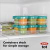 imageOXO Tot Baby Blocks Freezer Storage Containers Teal 4 OzTeal