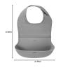 imageOXO Tot RollUp Bib 2 Pack GrayNavyTealGray