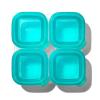 imageOXO Tot Silicone Baby Blocks Food Storage Containers 4 oz  OpalTeal