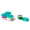 imageOXO Tot Silicone Baby Blocks Food Storage Containers 4 oz  OpalTeal