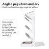 imageOXO Tot SpaceSaving Baby Bottle Drying Rack Compact Dish Drying Rack with Removable Trays Countertop Bottle Organizer for Baby Bottles Nipples Pacifiers and Lids BPA Free Dishwasher Safe1 Count Pack of 1